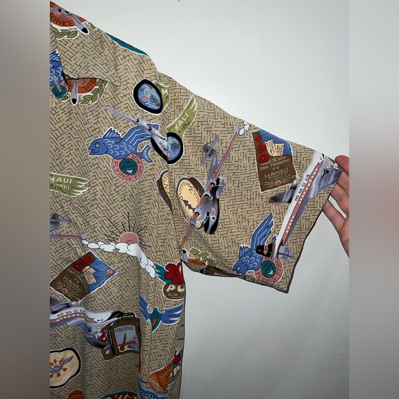 Dietrich Varez by Reyn Spooner Hawaii Vintage Airplane Shirt size Medium - Picture 6 of 8